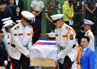 고(故) 채수근 상병 눈물의 영결식…정치권 애도 물결