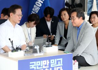 이낙연, 이재명 농성장 찾아 "단식 거둬달라"