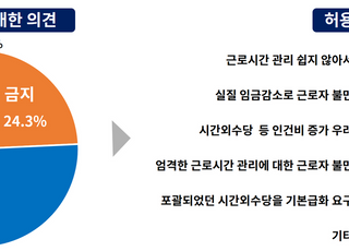 대한상의 “기업 74.7%, 포괄임금제 현행대로 유지해야”