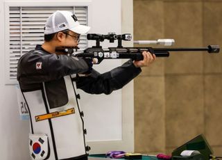 한국사격, 남자 10m 러닝타깃 혼합 단체전 금메달 [항저우 AG]