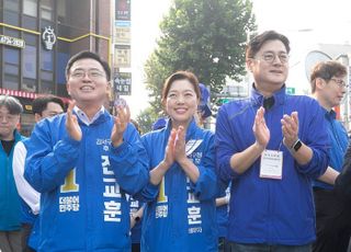 [현장] "정권교체 강서부터"…진교훈 '尹·김태우 심판론' 무장