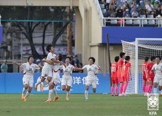 여자축구, 끝나지 않은 북한 징크스 [항저우 포토]