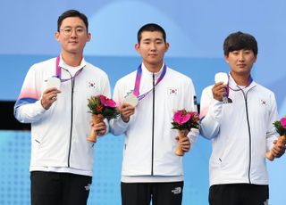 한국 컴파운드 양궁, 남자 단체전서 인도에 패해 은메달 [항저우 AG]