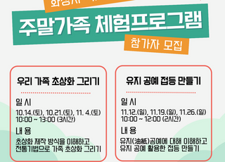 화성시 역사박물관, 가족대상 주말 프로그램 운영