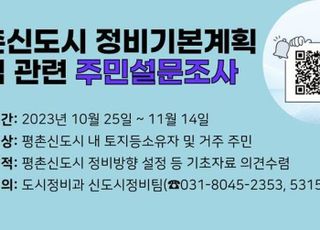 안양시, ‘평촌 신도시 정비’ 위한 주민설문조사 실시