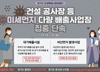 경기도, 건설 공사장 등 미세먼지 다량 배출사업장 집중 단속