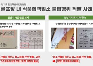 경기도, 골프장 내 식품접객업소 불법행위 9곳 적발