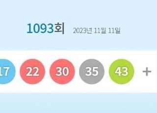 로또1093회당첨번호 '10·17·22·30·35·43'…1등 당첨지역 어디?