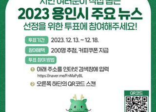 2023년 용인특례시를 빛낸 뉴스는…시 온라인 투표 진행