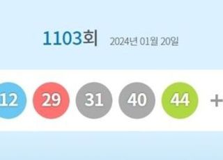 로또1103회당첨번호 '10·12·29·31·40·44'…1등 당첨지역 어디?