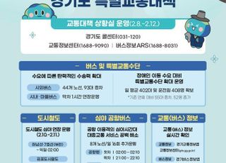 경기도, 설 연휴 특별교통대책…시외버스 증회·도시철도 연장 운행 등