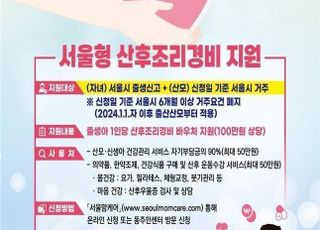 올해 서울서 아이 낳으면…누구나 '산후조리비' 100만원 지원