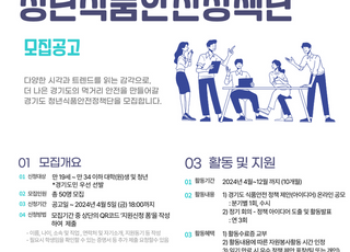 [경기도 소식] 경기도, 청년식품안전정책단 50명 모집