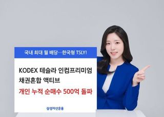 삼성운용 ‘KODEX 테슬라인컴프리미엄 액티브’에 개인 500억 집중 매수