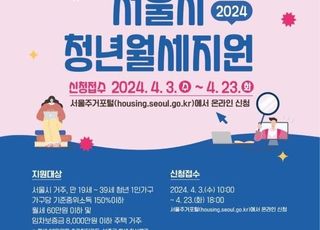 서울시, 청년 월세 지원대상자 내달 3일부터 모집
