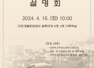 인천시, ‘지역유산 관리 및 활용 방안’ 설명회 개최