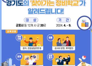 경기도, 군포 등 20곳에 '찾아가는 정비학교' 운영