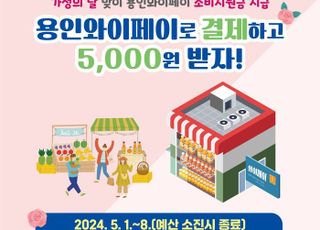 [용인 소식] 용인와이페이 5만원 이상 결제 시 5000원 캐시백