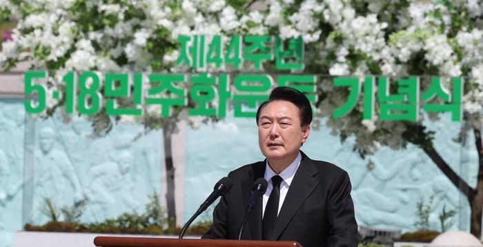 尹, 3년 연속 '5·18 기념식' 참석…"오월의 정신으로 민주주의 피워내"