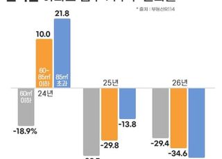 중대형 아파트 '귀한 몸'…2026년 85㎡ 초과 입주물량 40% 급감