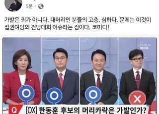 "가발은 죄 아냐"…조국 대표, 민망한 '순삭'
