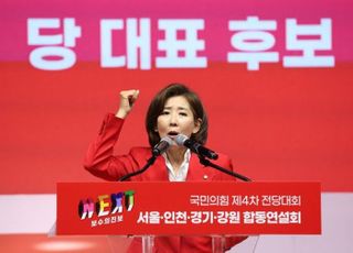 나경원 "보수 공동체 연대 의식도 없는 당대표에 당 맡길 수 없어" [與 수도권 합동연설회]