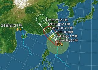 [오늘 날씨] 중부 최대 '80mm' 이상 소나기…제3호·4호 태풍, 현재 위치는?