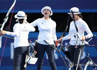 [속보] 여자 양궁 단체전 금메달…올림픽 단체전 '10연패'