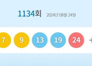 1134회 로또 당첨번호 '3·7·9·13·19·24'…1등 당첨지역 어디?