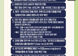 경기도, "'딥페이크' 불법 영상물에 내 얼굴이 있다면…대응 요령 등 안내"