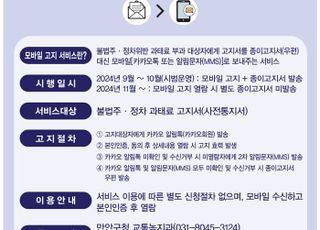 안양시, 9월부터 불법주정차 과태료 모바일 고지 서비스 실시