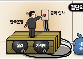 [D-시사만평] 집값·가계부채에 '금리인하' 압박 커진 한국은행… 결단은?