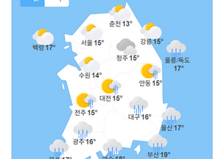 [내일날씨] 일교차 크고 '쌀쌀'…서울 아침 최저 15도