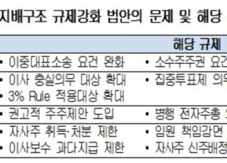 대한상의 "지배구조 규제 강화하려다 기업 잡는다"