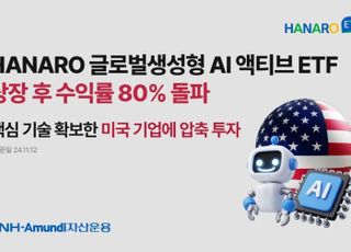 NH아문디운용, 생성형AI 액티브 ETF 상장 후 수익률 80%↑