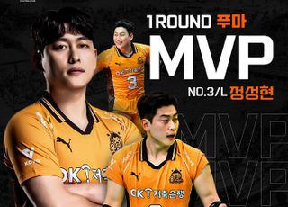 OK저축은행 정성현, 팬 선정 1라운드 구단 MVP