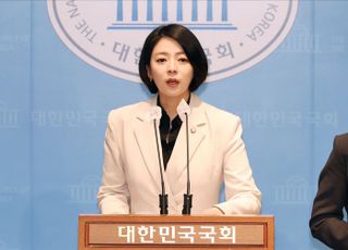 배현진 국민의힘 의원, 김윤덕 민주당 사무총장 절도입법 기자회견