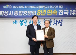 화성시,지방자치 종합경쟁력8년 연속 전국1위 달성