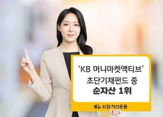 KB운용, ‘머니마켓액티브 펀드’ 초단기채펀드 중 순자산 1위