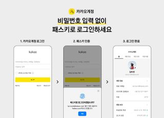 "지문·얼굴 인증해 로그인"…카카오, '패스키' 도입
