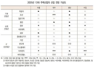 내년 산업기상도, 반도체·바이오헬스 '맑음' vs 자동차·이차전지 '흐림' [2025 경제산업]