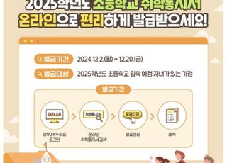 2025학년도 초등 입학생 예비소집 시작…"소재파악 안 되면 수사 의뢰"