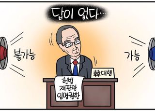 [D-시사만평] 韓대행, 헌법재판관 임명 가능한가?…與 "가능" vs 野 "불가능" 충돌