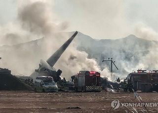 소방당국·경찰 "무한공항 추락 여객기, 비행기 랜딩기어 펼쳐지지 않아 추락"