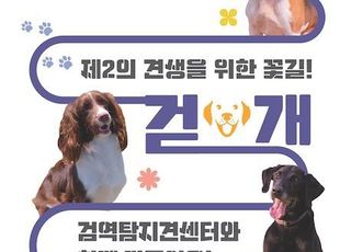 검역본부, 은퇴 검역탐지견 8마리 입양 신청 접수