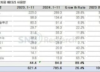 글로벌 사용량 증가에도...K-배터리 3사 점유율 소폭 하락