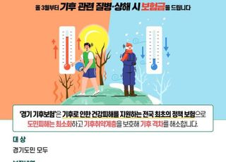 경기도, 전국 최초 ‘기후보험’ 시행