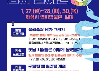 화성시역사박물관, 27~29일 설날 문화프로그램 운영