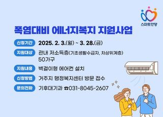 안양시, 저소득가구 '에어컨 설치' 신청 접수