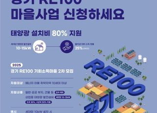 경기도, ‘경기 RE100 기회소득 마을’ 희망마을 모집